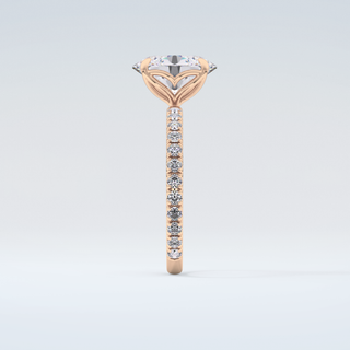 1.5 CT Oval Cut Pave Moissanite Engagement Ring 11