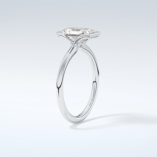 2.0 CT Radiant Cut Half Bezel Moissanite Engagement Ring 18