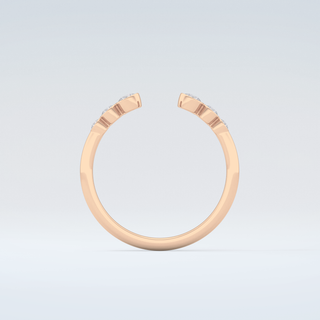 0.22 TCW Round Shaped Moissanite Wedding Band 8