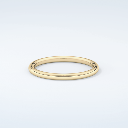 Yellow Gold Polished Classic Shank Wedding Band