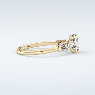 2.0 CT Cushion Cut Three Stone Moissanite Engagement Ring 4