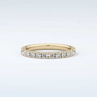 0.84 TCW Round Shaped Moissanite Wedding Band 1