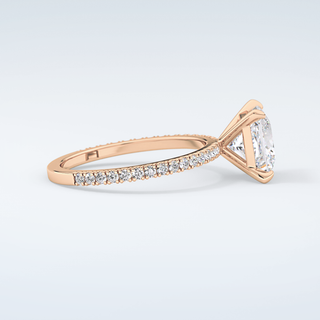 2.0 CT Princess Cut Pave Moissanite Engagement Ring 10