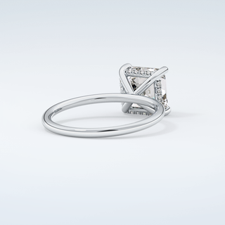 2.0 CT Asscher Cut Hidden Halo Moissanite Engagement Ring 15