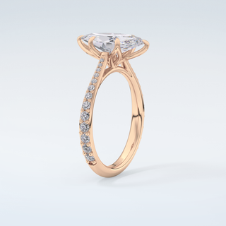 1.5 CT Marquise Cut Pave Style Moissanite Engagement Ring 12