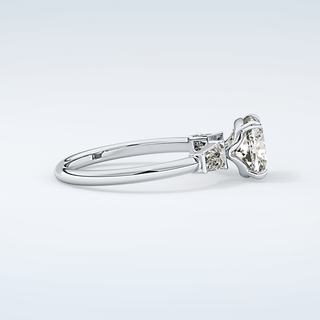 2.0 CT Cushion Cut Three Stone Moissanite Engagement Ring 16