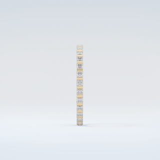 0.54 TCW Princess Shaped Moissanite Wedding Band 5