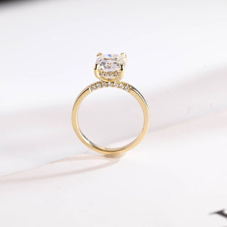 Stunning 1.5 - 2.5 CT Radiant Moissanite Engagement Ring with Pave & Hidden Halo Design 7
