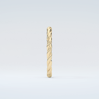 Sleek Simplicity Twisted Shank Wedding Band 5