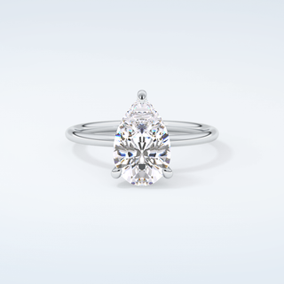 2.0 CT Pear Cut Solitaire Moissanite Engagement Ring 13