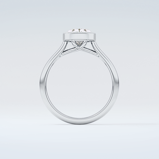 1.5 CT Oval Cut Bezel Style Moissanite Engagement Ring 14