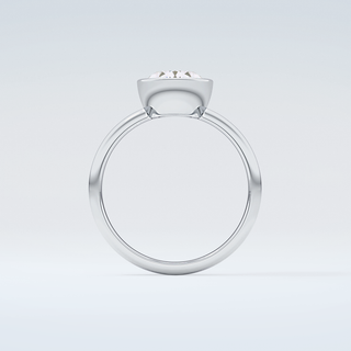 1.5 CT Oval Cut Bezel Style Moissanite Engagement Ring 14