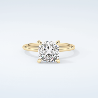 2.0 CT Cushion Cut Solitaire Moissanite Engagement Ring 1