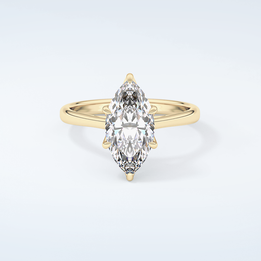 1.5 CT Marquise Cut Solitaire Style Moissanite Engagement Ring