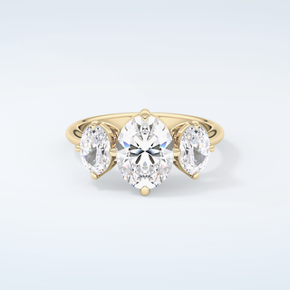 2.0 CT Oval Cut Three Stone Moissanite Engagement Ring 1