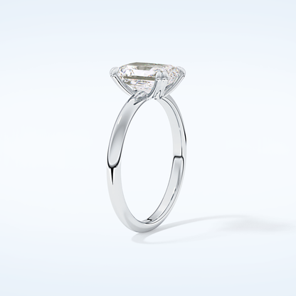 2.0 CT Radiant Cut Solitaire Style Moissanite Engagement Ring