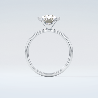 2.0 CT Oval Cut Half Bezel Solitaire Moissanite Engagement Ring 14