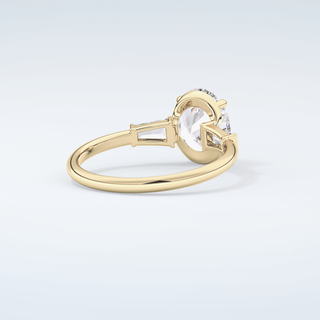 2.0 CT Oval Cut Three Stone Moissanite Engagement Ring 3