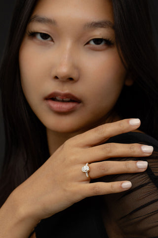 2 CT Round Three Stones Lab Grown Diamond Engagement Ring