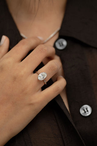 2 CT Round Three Stones Lab Grown Diamond Engagement Ring