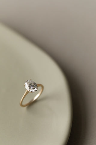 2 CT Round Three Stones Lab Grown Diamond Engagement Ring