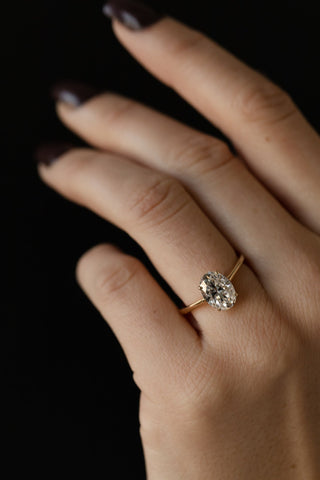 2 CT Round Three Stones Lab Grown Diamond Engagement Ring