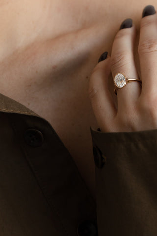 2 CT Round Three Stones Lab Grown Diamond Engagement Ring