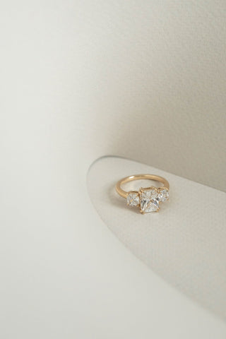 2 CT Round Three Stones Lab Grown Diamond Engagement Ring