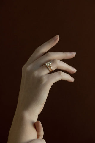 2 CT Round Three Stones Lab Grown Diamond Engagement Ring