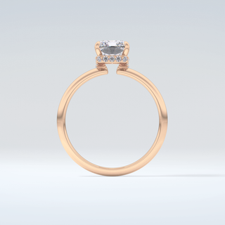 2.0 CT Radiant Cut Hidden Halo Moissanite Engagement Ring 8