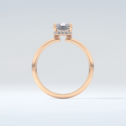 2.0 CT Radiant Cut Hidden Halo Moissanite Engagement Ring