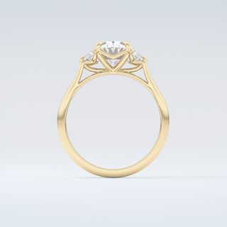 2.0 CT Oval Cut Three Stone Moissanite Engagement Ring 2