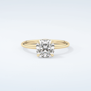 2.0 CT Cushion Cut Solitaire Moissanite Engagement Ring 1