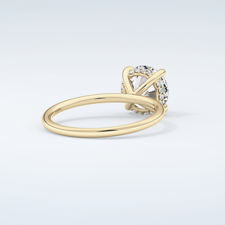 2.0 CT Round Cut Hidden Halo Moissanite Engagement Ring 3