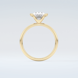 2.0 CT Oval Cut Half Bezel Solitaire Moissanite Engagement Ring 2