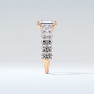 2.0 CT Radiant Cut Pave Moissanite Engagement Ring 11