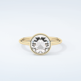 1.0 CT Rose Cut Bezel Style Moissanite Engagement Ring 1