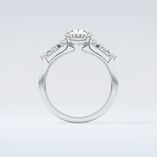 2.0 CT Oval Cut Cluster Moissanite Engagement Ring 14