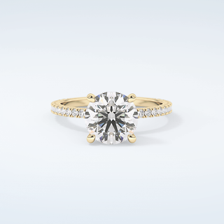 2.0 CT Round Cut Pave Moissanite Engagement Ring 1
