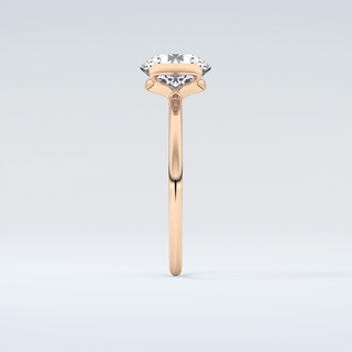 2.0 CT Round Cut Half Bezel Moissanite Engagement Ring 11