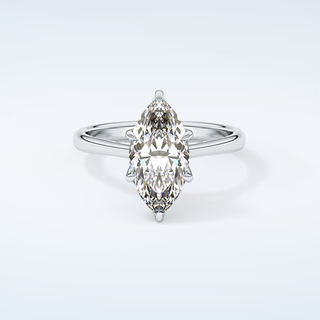 1.5 CT Marquise Cut Solitaire Style Moissanite Engagement Ring 13