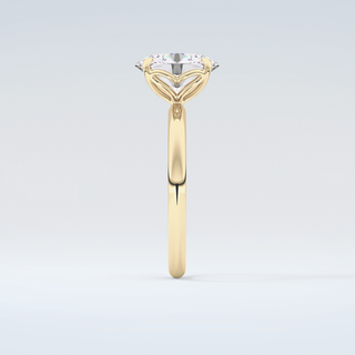 1.5 CT Oval Cut Solitaire Moissanite Engagement Ring 5