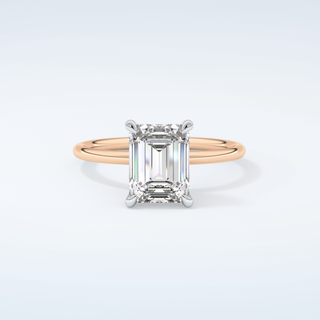 2.0 CT Emerald Cut Solitaire Moissanite Engagement Ring 7