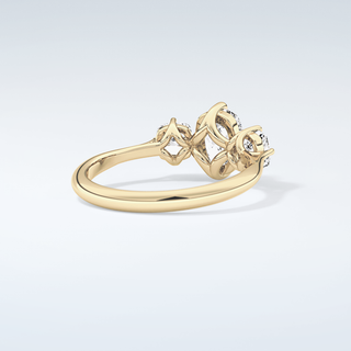 2.0 CT Cushion Cut Three Stone Moissanite Engagement Ring 3