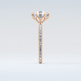 1.5  CT Round Cut Pave Moissanite Engagement Ring 11