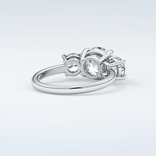 2.0 CT Round Cut Three Stone Moissanite Engagement Ring 15