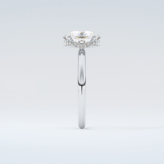 2.0 CT Oval Cut Hidden Halo Moissanite Engagement Ring 17
