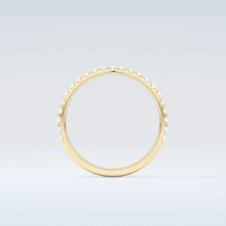 0.18 TCW Round Shaped Moissanite Wedding Band 2