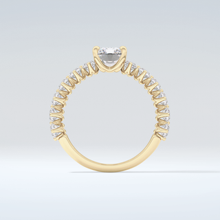 2.0 CT Radiant Cut Pave Moissanite Engagement Ring 2