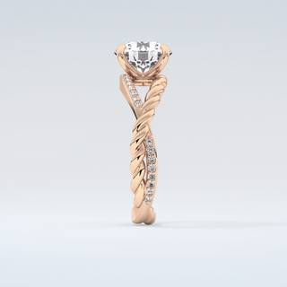 2.0 CT Round Cut Split Shank Moissanite Engagement Ring 11